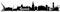 Samunshi® Wandtattoo Rostock Skyline Wandaufkleber schwarz 30x5,4cm