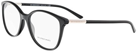 BURBERRY BE 2172 3001 Black Plastic Round Eyeglasses 52mm