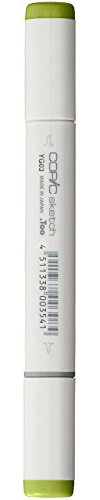 COPIC Sketch Marker Typ YG - 03, Yellow Green, professioneller Pinselmarker, mit einer Super-Brush-Spitze und einer Medium-Broad-Spitze