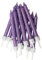 Anniversary House Pack of 12 Purple Glitter Birthday Candles with Holders, 7.5cm, Celebration Cake Decoration, Cake Candles, AHC159
