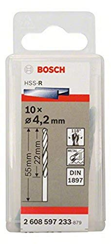 Bosch Professional Accessories Professional Karosseriebohrer HSS-R rollgewalzt (10 Stück, Ø 4,2 mm), Durchmesser: 4.2/Gesamtlänge in mm: 55