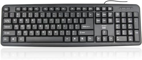 Ewent Tastiera Professionale USB Cablata, Layout Italiano QWERTY, Tastiera con filo per PC/Notebook/Laptop, Mac/Windows, nera