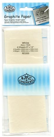 Royal Brush RD205 White Transfer Paper-9X13 4/Pkg