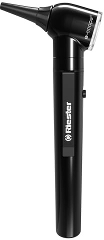 Riester Otoscopio E-SCOPE F.O. led 3,7V, negro en maletín rígido, 31553