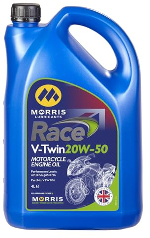 Morris Race V-Twin 20W-50 4-Stroke Motorcycle Engine Oil - 4 Litre