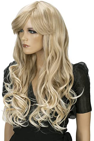 CAISHA Perücke Voluminös Langhaar Cosplay Theater Show Gewellt Blond Mix FP712g