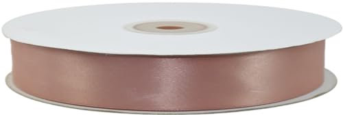 ETM Satinband, Doppelsatin, 25 mm breit, auf einer Spule, Länge 50 Meter altrosa