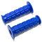 Lenkergummi SET - Waffelmuster - Gummigriff (Muffe) für Festgriff und Gasdrehgriff - blau - S50, S51, S70, SR50, SR80