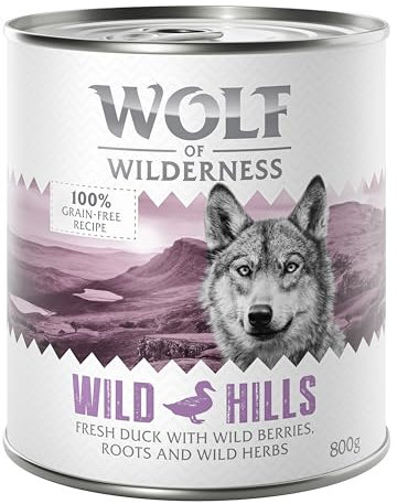 Wolf of Wilderness Adult - Single Protein 6 x 800 g - Wild Hills - Ente