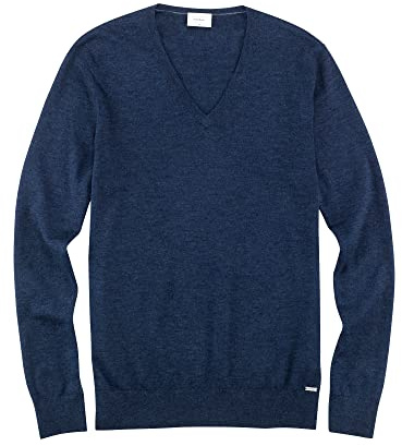 OLYMP Casual Stick Body fit Pullover V-Ausschnitt Navy Größe L