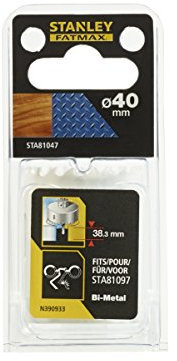 STANLEY STA81047-XJ Broca de corona bimetálica 40mm. Prof de corte 38.3mm, Acier Inoxydable