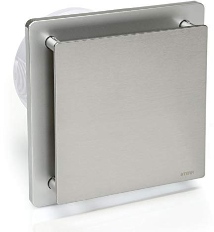 STERR Silver Bathroom Fan 5 inches / 150 mm - Extractor Fan - Stainless Steel Front - Modern Look - BFS150-S - 25 W