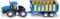siku 1947, New Holland Traktor mit Silagewagen, 1:50; Metall/Kunststoff, Blau, Viele Funktionen