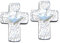 Kreuz Manschettenknopfe, Religiöse Manschettenknöpfe, Kreuz mit Taube Manschettenknopfe, aus Zinn (Pewter), von Hand Gegossen