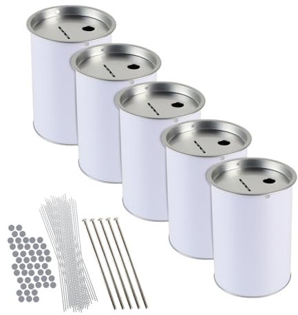 HMF 460005-07 - 5 x Spendendose Ø 10,0 cm 14,5 cm hoch, ohne Griff, inkl. Zubehör