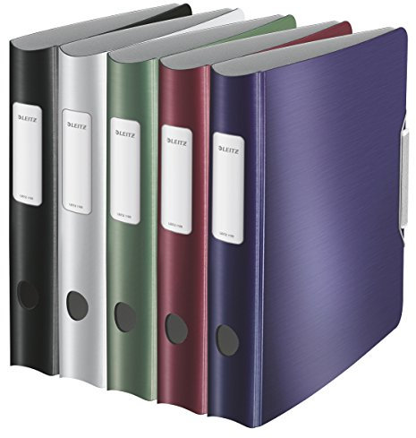 Leitz 11090099 5er Sparpack Qualitäts-Ordner Active Style schmal Qualitäts-Ordner Active Style, PP, A4, schmal, farblich sortiert