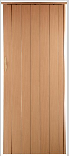 Falttür Höhe 203 cm Einbaubreite bis 109 cm Schiebetür Tür buche farben mit Doppelwandprofil Neu