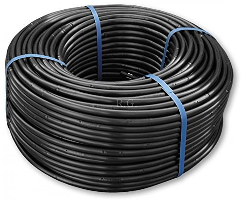Tropfschlauch Perlschlauch Tropfrohr Gartenbewässerung Tropfbewässerung Tropfrohr Gartenschlauch Bewässerungsschlauch 16 mm Tropferabstand 20cm ab 25 bis 200M (200m)