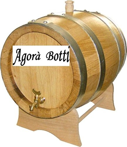 Agorà Botti Fass aus Eichenholz, 20 Liter, Dicke der Latten 3 cm.
