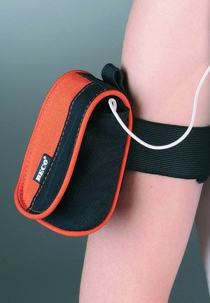 BECO MP3-Player und Handy Tasche, Nylon, schwarz-orange