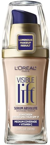 L'Oreal Paris Visible Lift Serum Absolute Foundation, Classic Ivory, 1 Ounce