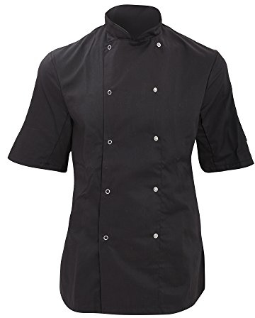 Dennys Womens/Ladies Economy Short Sleeve Chefs Jacket/Chefswear (L) (Black)