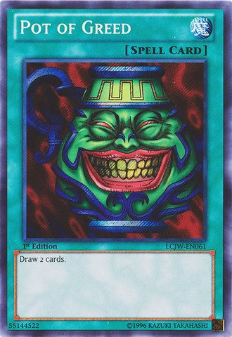 Yu-Gi-Oh! - Pot of Greed (LCJW-EN061) - Legendary Collection 4: Joey's World - 1st Edition - Secret Rare