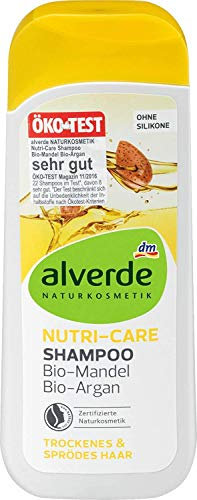 Alverde Nutrif Pflegeshampoo (Nutri-Care) – trockenes und brüchiges Haar – Mandel & Argan – Bio – 200 ml