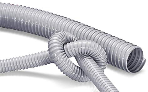 Norres mittelschwerer Absaugschlauch aus PVC, grau, Industrieschlauch Ø 100mm, L:10m, 34101000000-10