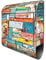 banjado® Design Briefkasten mit Bunte Holzschindeln 38,5x46,5x13cm & 2 Schlüssel - Briefkasten Stahl Silber mit Zeitungsfach pulverbeschichtet - Postkasten A4 Einwurf inkl. Montagematerial