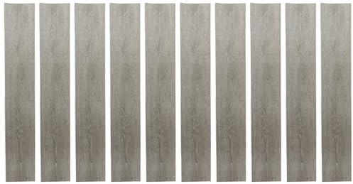 Vinyl Peel and Stick Floor Tile, Self-Adhesive Wood Plank, 10-Pack (15 Square Feet) - 6 Inch Width, 36 Inch Length, 1.2mm - Light Grey Oak - Easy DIY Nexus Planks for Any Room by Achim Home Decor