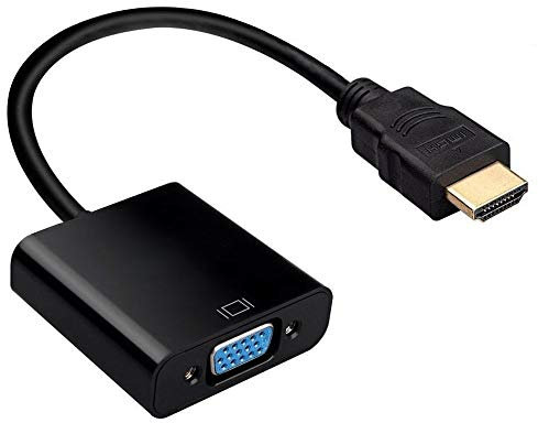 MMOBIEL Cavo HDMI a VGA placato in Oro Adattatore Maschio a Femmina 1080 p Full HDTV HDMI per PC Laptop, Notebook Monitors