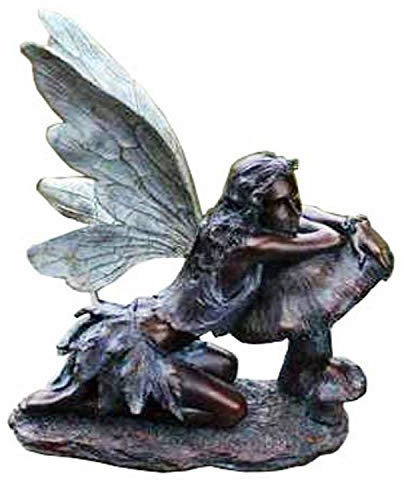 Fee auf Pilz Bronze Finish 43,2 cm Kunstharz Garten Statue Figur