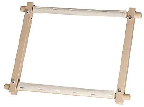 Elbesee 2H12R | Polished Hardwood Rotating 12in Tapestry/Embroidery Frame