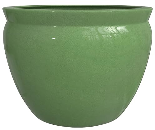 Red Lantern 12 Celadon Porcelain Fishbowl Planter