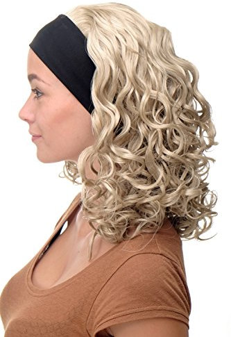 WIG ME UP - BRO-704-22 Damenperücke Perücke Stirnband (fest) voluminöse Lockenpracht schulterlang Blond Hellblond