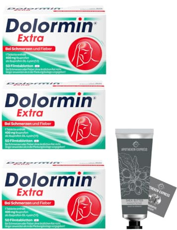 Dolormin extra 3 x 50 Filmtabletten inkl. einer Handcreme ODER Handseife von Apotheken-Express