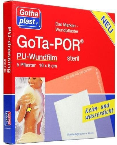 GOTA-POR PU Wundfilm 10x6 cm steril Pflaster 5 St by Gothaplast GmbH
