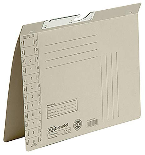 ELBA Pendelhefter, DIN A4, Manilakarton, 320 g/qm, grau