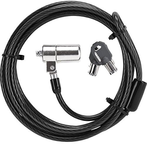 Targus DEFCON T-Lock Key Cable Lock for Laptop Computer and Desktop Security Cable (ASP48EU), black