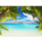 murando - Vlies Fototapete Tropische Insel 350x256cm Foto tapete Wohnzimmer Vliestapete XXL Wandtapete Motivtapeten 3d Effekt Wand Dekoration - Tropical Strand Meer Landschaft Palmen 10110903-21