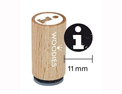 Woodies Mini Stempel I Info, Holz, 1,5 x 1,5 x 3 cm