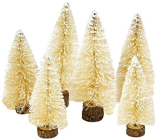 Talking Tables Nordic Christmas Mini Bottle Brush Christmas Tree Decoration for Home, Christmas and Table Decoration, Multicolour