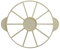 Paderno 47032-10 Marque Parts de gâteaux, 10 tranches, en polypropylène