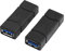 LogiLink AU0026 - Adaptador USB 3.0 (A/A, Hembra/Hembra), Color Negro