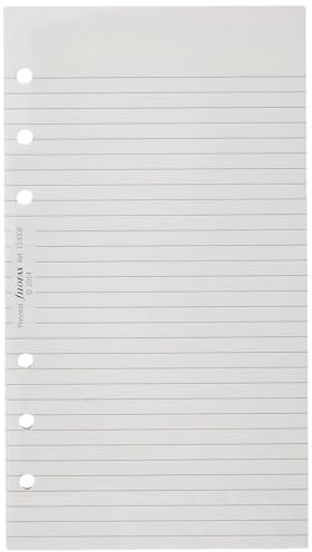 Filofax Carta per appunti personale a righe, colore: bianco