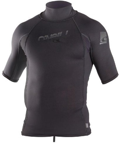 O'NEILL Skins Short Sleeve Turtleneck (Black, Small)