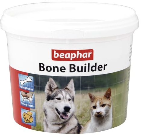 Beaphar - Bone Builder - For Cats & Dogs Fed a Home-Prepared Diet – Calcium & Phosphorus Supplement - Supports Strong, Healthy Bones & Teeth - Provides Correct Balance of Vitamins & Minerals – 500g