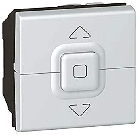 Legrand 079226 Interrupteur de Volets Roulants 500W Mosaic 2 Modules, Aluminium