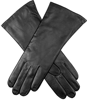 Dents Helene Women's Cashmere Lined Leather Gloves BLACK 8